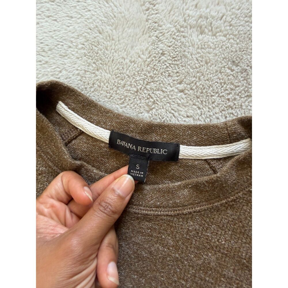 Banana Republic Brown Knit Sweater Women’s Small Soft Cozy Long Sleeve Pullover - Picture 2 of 8